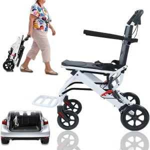 Large size Portable Folding Wheelchair, Lightweight.